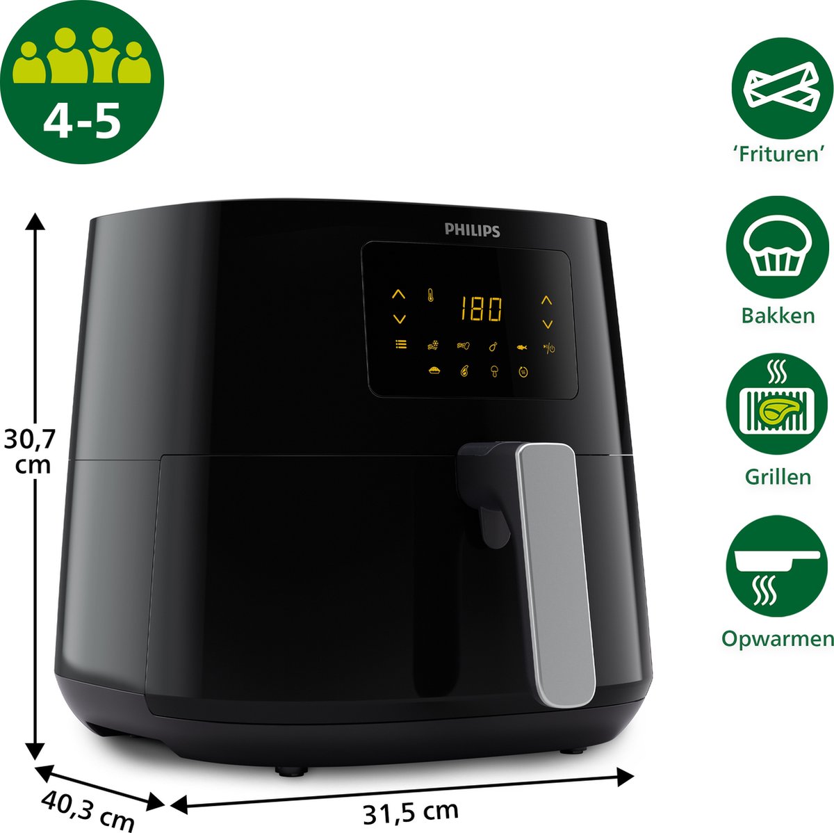 Philips Airfryer XL HD9270/70 - Zwart
