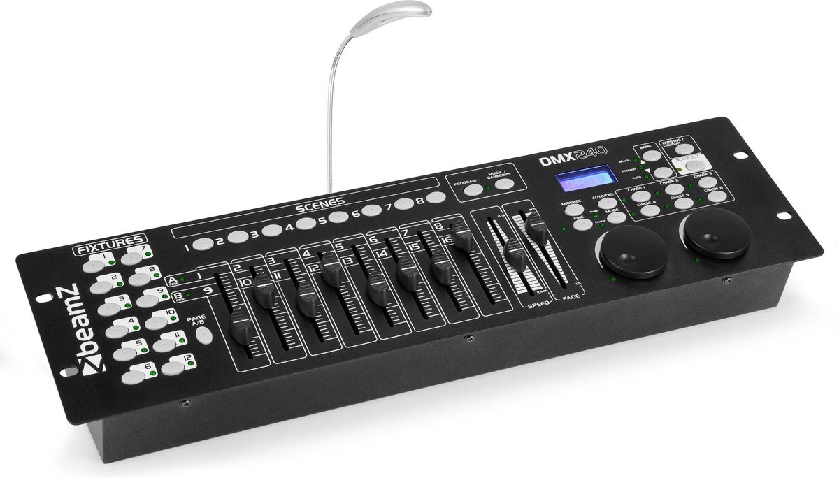 BEAMZ DMX-240 192-kanaals DMX controller met MIDI