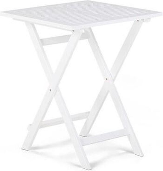 Beliani Fiji Balkonset Acaciahout 60 X 60 Cm - Wit