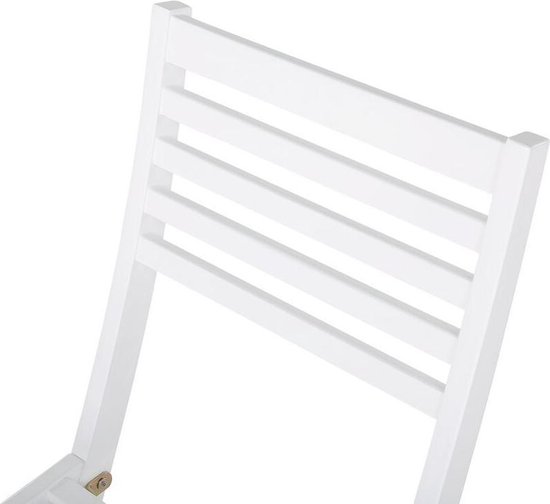 Beliani Fiji Balkonset Acaciahout 60 X 60 Cm - Wit