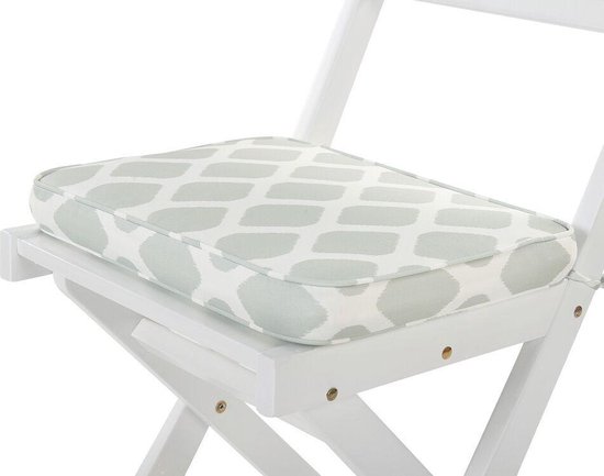 Beliani Fiji Balkonset Acaciahout 60 X 60 Cm - Wit