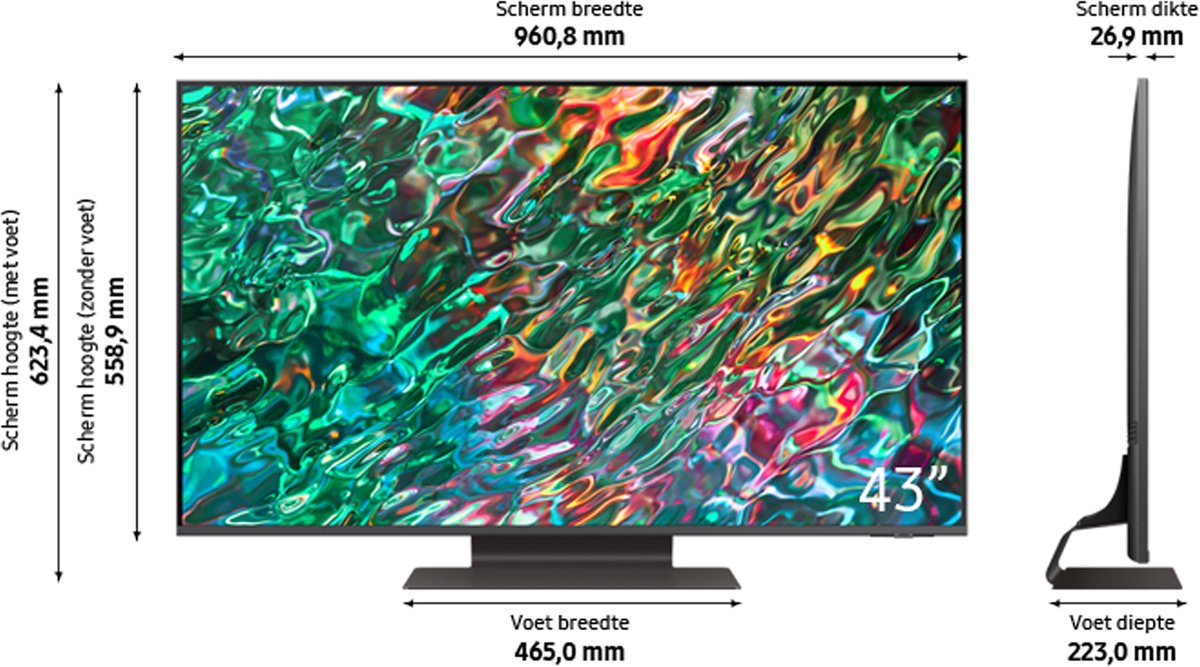 Samsung Neo QLED 4K QE43QN92B (2021) - Zwart