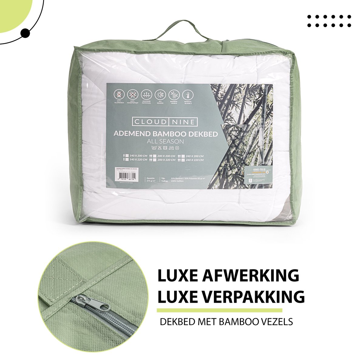 Cloud Nine Bamboe Enkel Dekbed 240 x 200