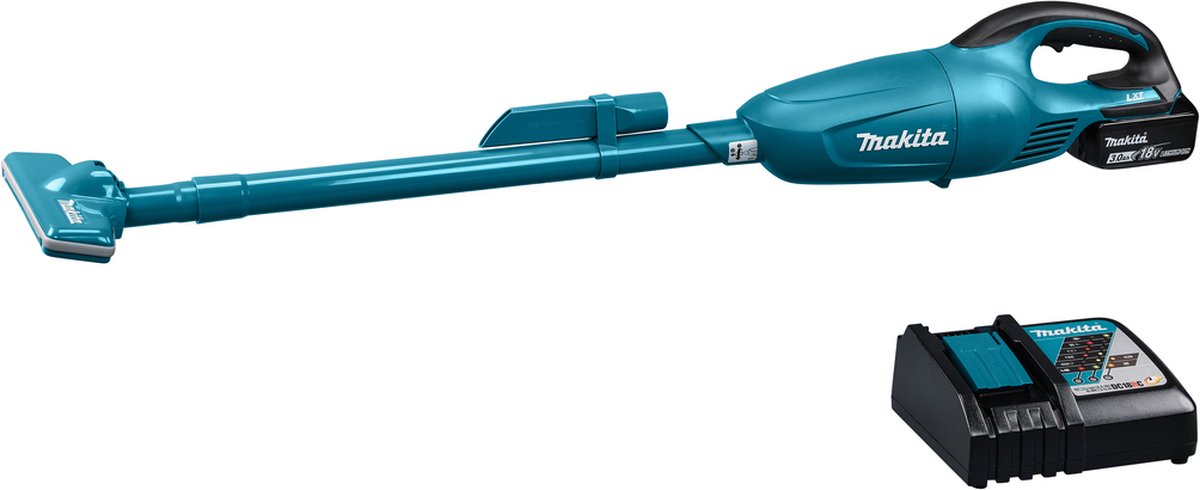 Makita DCL180RT | Accu Steelstofzuiger | | 18V | 5.0 Ah accu + snellader - Blauw