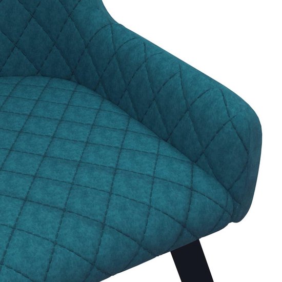 Vidaxl Eetkamerstoelen 4 St Fluweel - Blauw