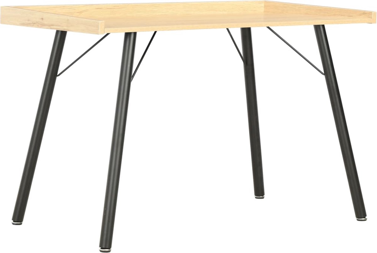 Vidaxl Bureau 90x50x79 Cm Eikenkleurig - Zwart