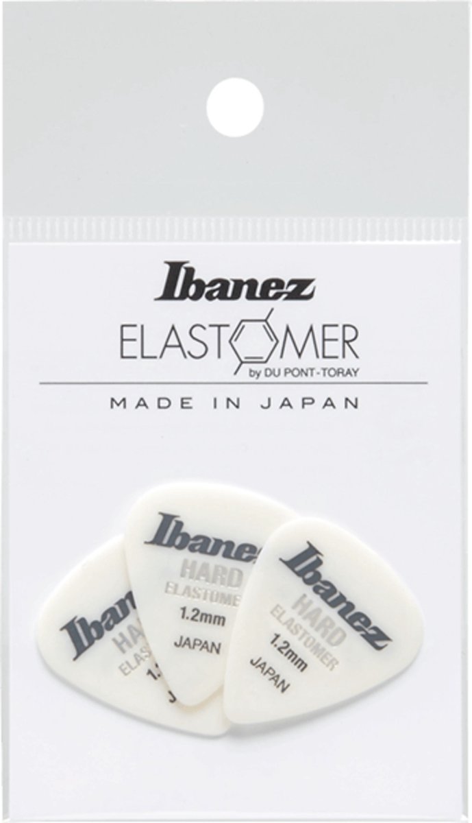 Ibanez BEL18HD12 Elastomer plectrums 3-pack hard 1.2 mm - jazz - Wit