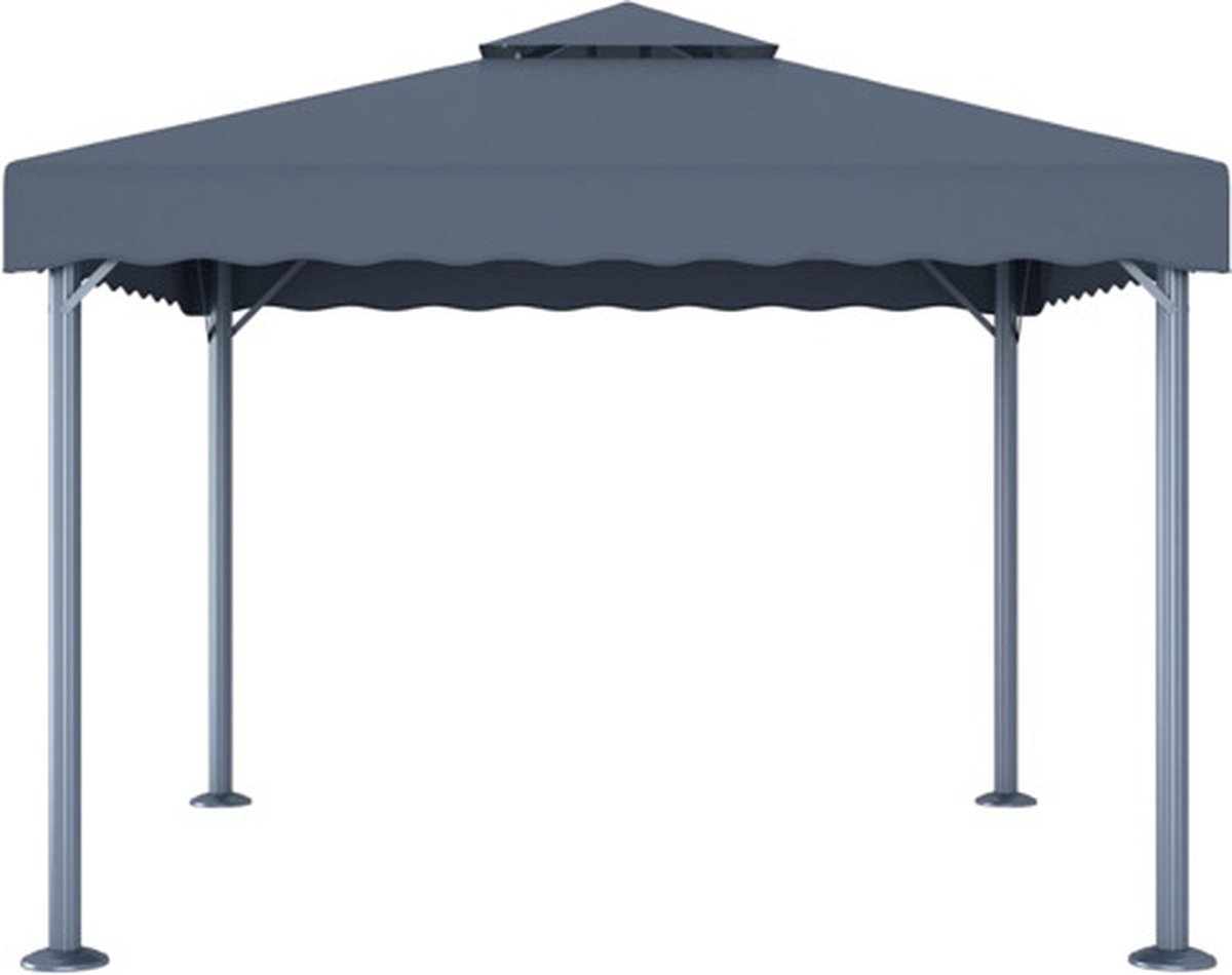 Vidaxl Prieel 300x300 Cm Aluminium Antraciet