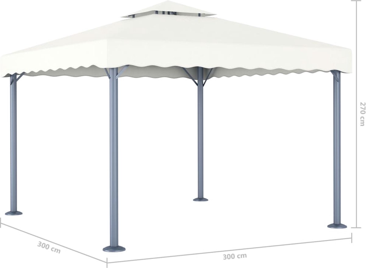 Vidaxl Prieel 300x300 Cm Aluminium Antraciet