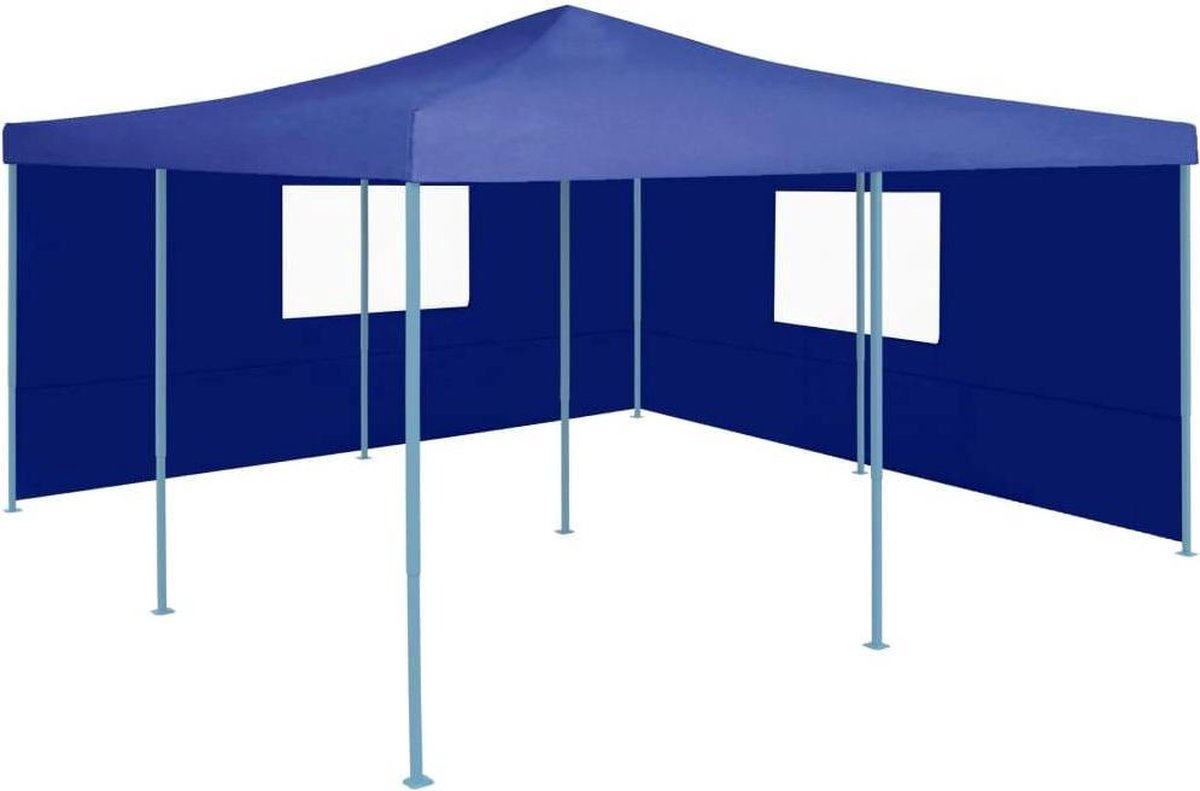 Vidaxl Prieel Inklapbaar Met 2 Zijwanden 5x5 M - Blauw