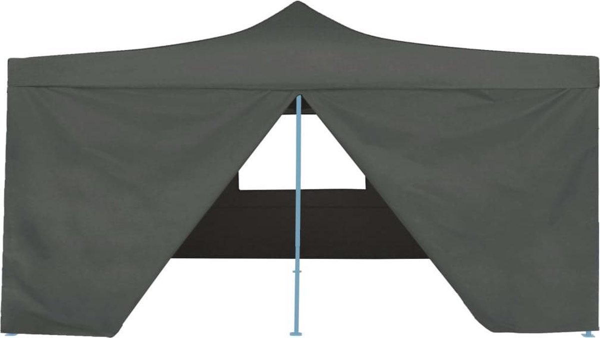 Vidaxl Prieel Inklapbaar Met 4 Zijwanden 5x5 M Antraciet - Grijs