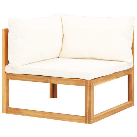 Vidaxl 5-delige Loungeset Met Kussens Massief Acaciahout - Bruin