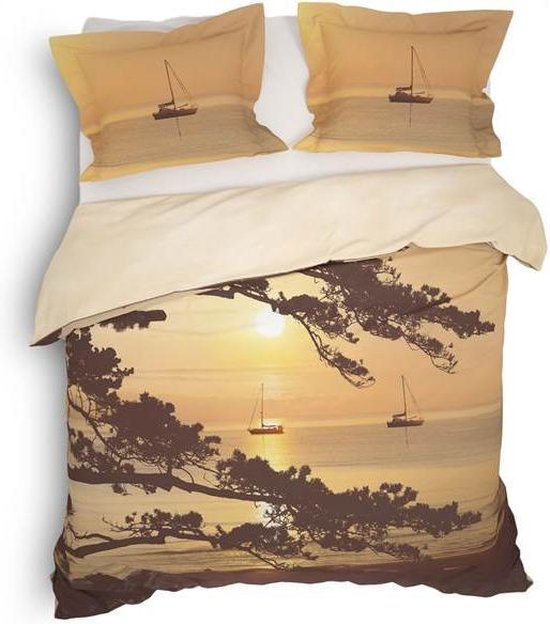 Heckett & Lane Dekbedovertrek Aariz - Sunset - Lits-jumeaux Xl 260x200/220 Cm - Oranje