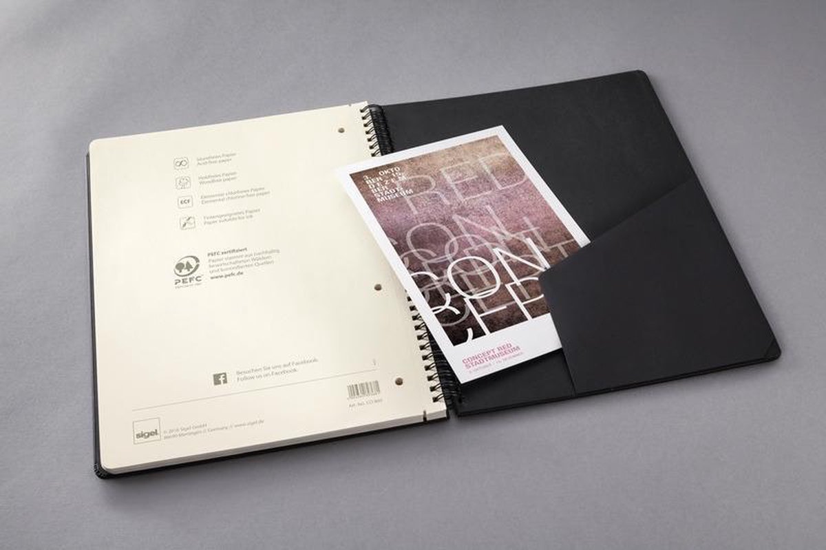 Sigel Notitieblok Conceptum Hardcover A4 Ruit - Zwart