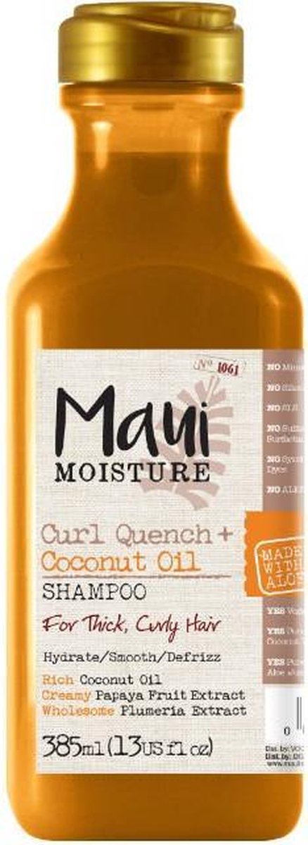 Maui - Champú De Aceite De Coco Para Pelo Rizado Moisture