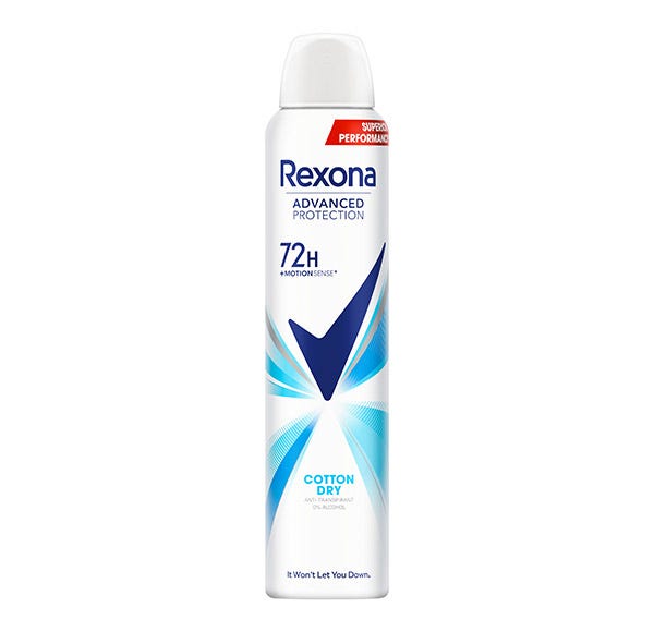 Rexona - Desodorante Spray Motion Sense Algodón Anti-transpirante 48h 250 Ml