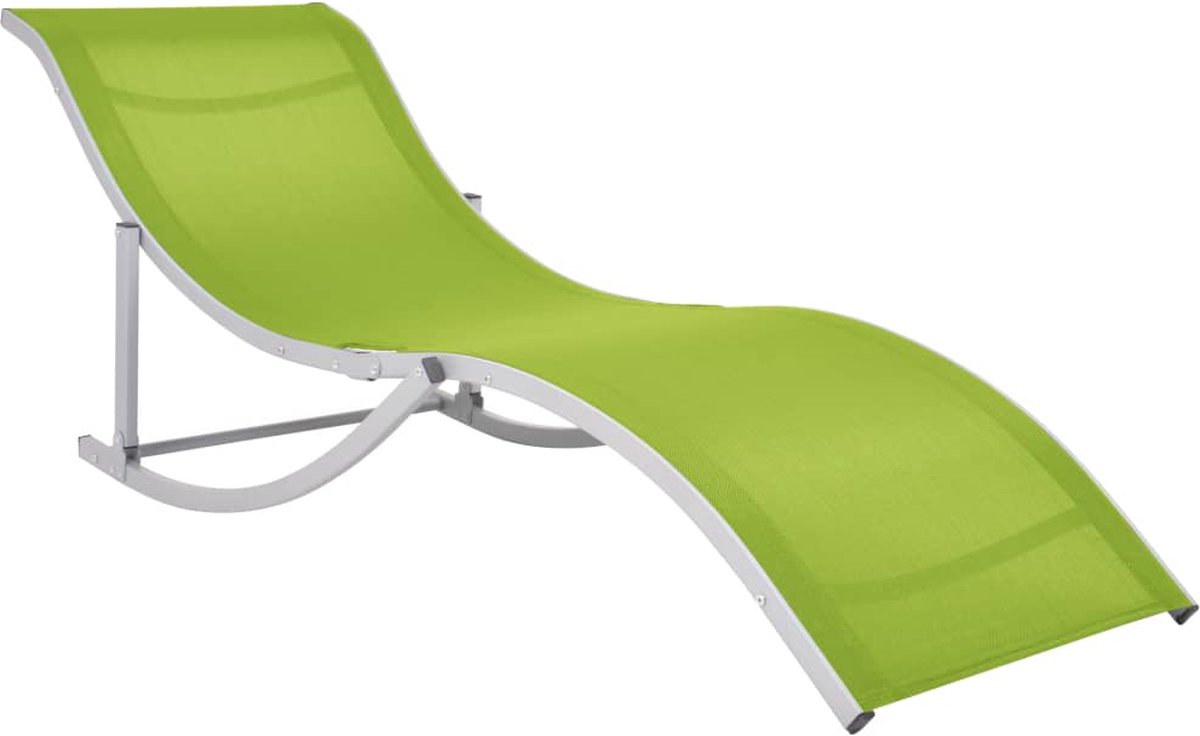 Vidaxl Ligbedden Inklapbaar 2 St Textileen - Groen