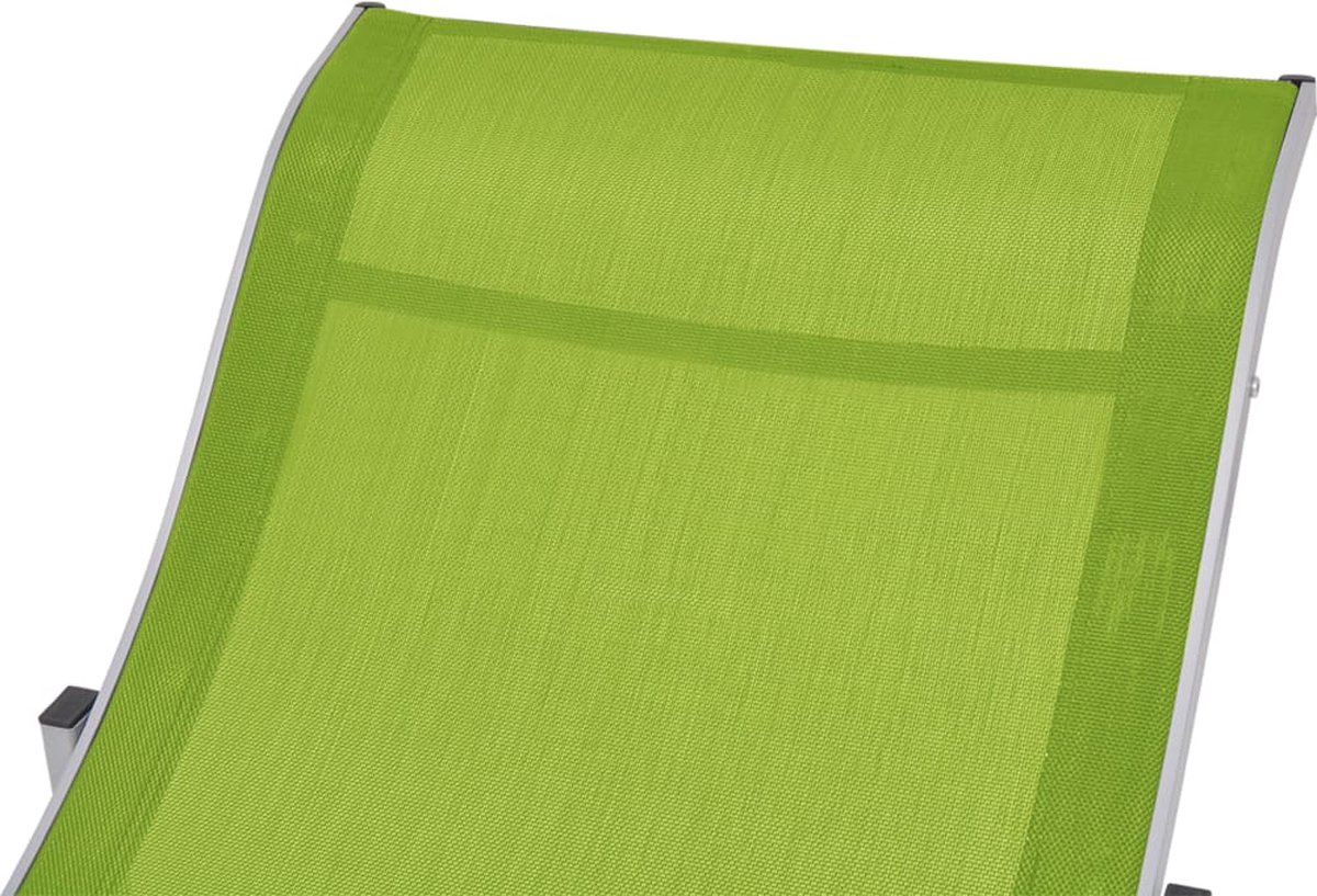 Vidaxl Ligbedden Inklapbaar 2 St Textileen - Groen