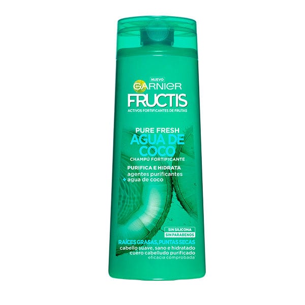 Garnier - Champú Fortificante Fructis Pure Fresh Agua De Coco