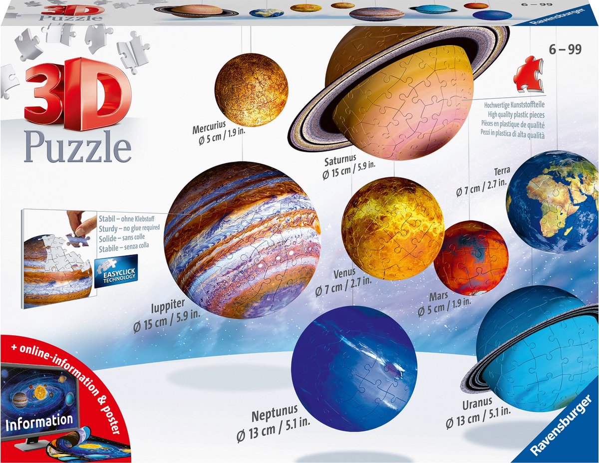 Ravensburger - Puzzle 3D Sistema Planetario