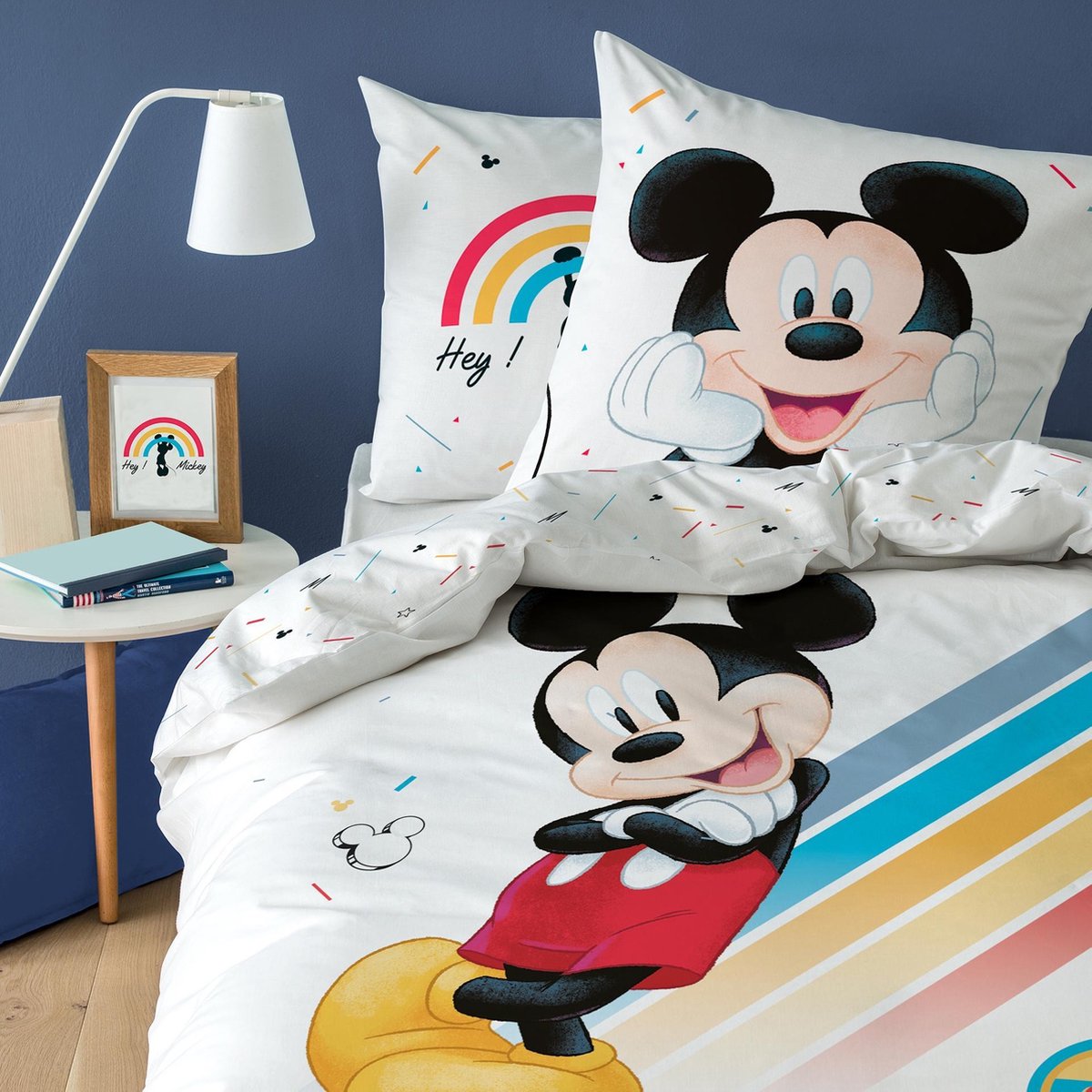 Disney Mickey Mouse Colourful - Dekbedovertrek - Eenpersoons - 140 X 200 Cm - Multi