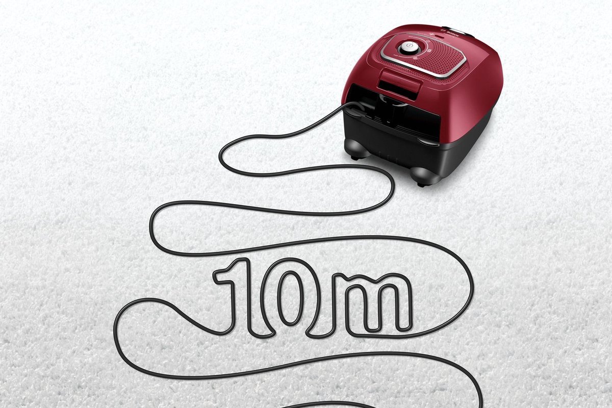 Bosch Aspirador con Bolsa - BGLS4X201, Potencia 600W - Rood