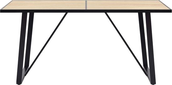 Vidaxl Eettafel 140x70x75 Cm Mdf Eikenkleurig - Bruin