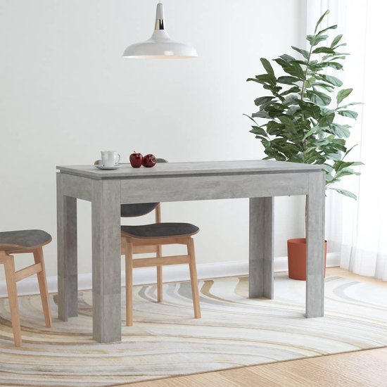 Vidaxl Eettafel 120x60x76 Cm Spaanplaat Beton - Gris