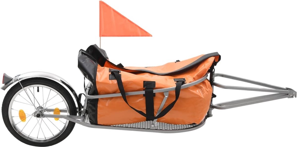 Vidaxl Fietskar Met Tas En - Oranje