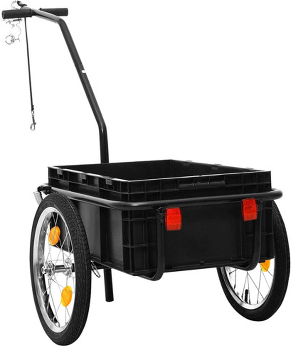 Vidaxl Fietskar/trekwagen 155x61x83 Cm Staal - Zwart