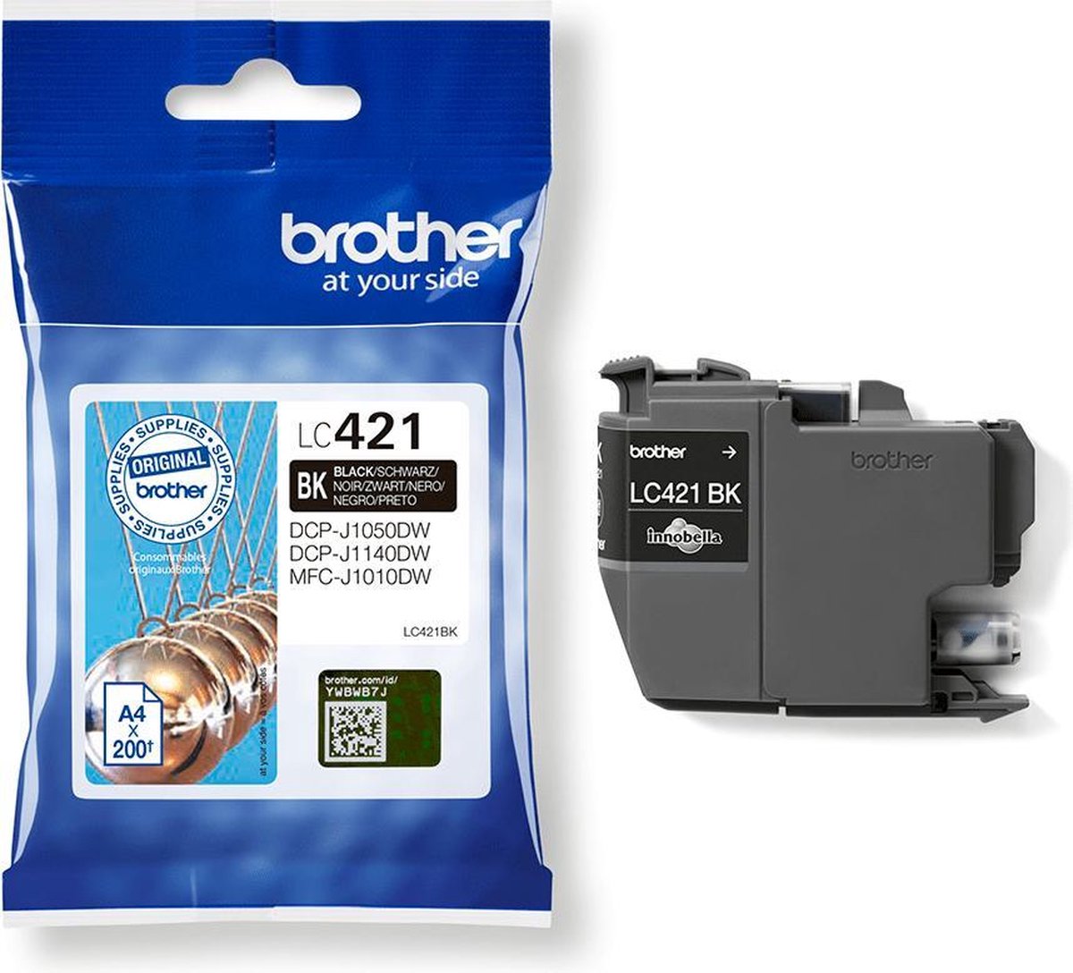 Brother - Cartucho De Tinta Original LC421BK Negro - Zwart