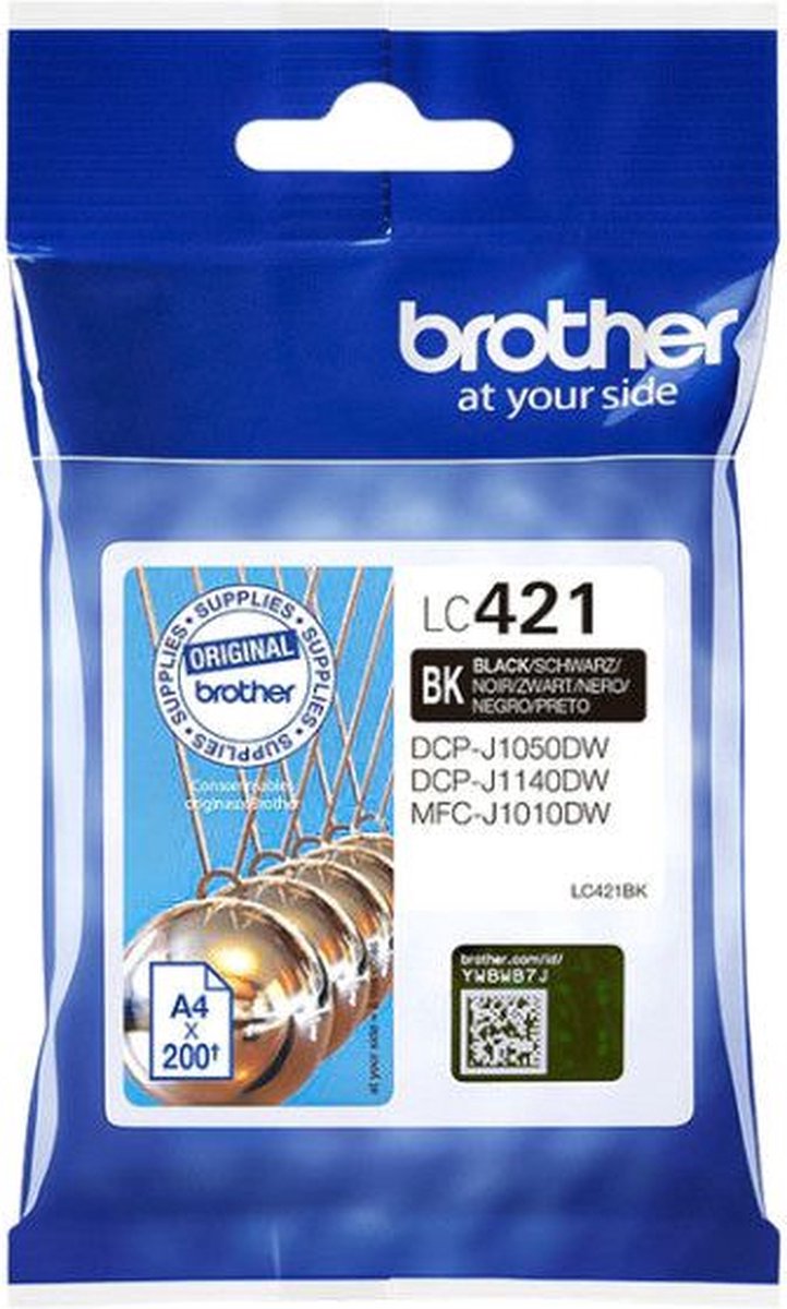 Brother - Cartucho De Tinta Original LC421BK Negro - Zwart