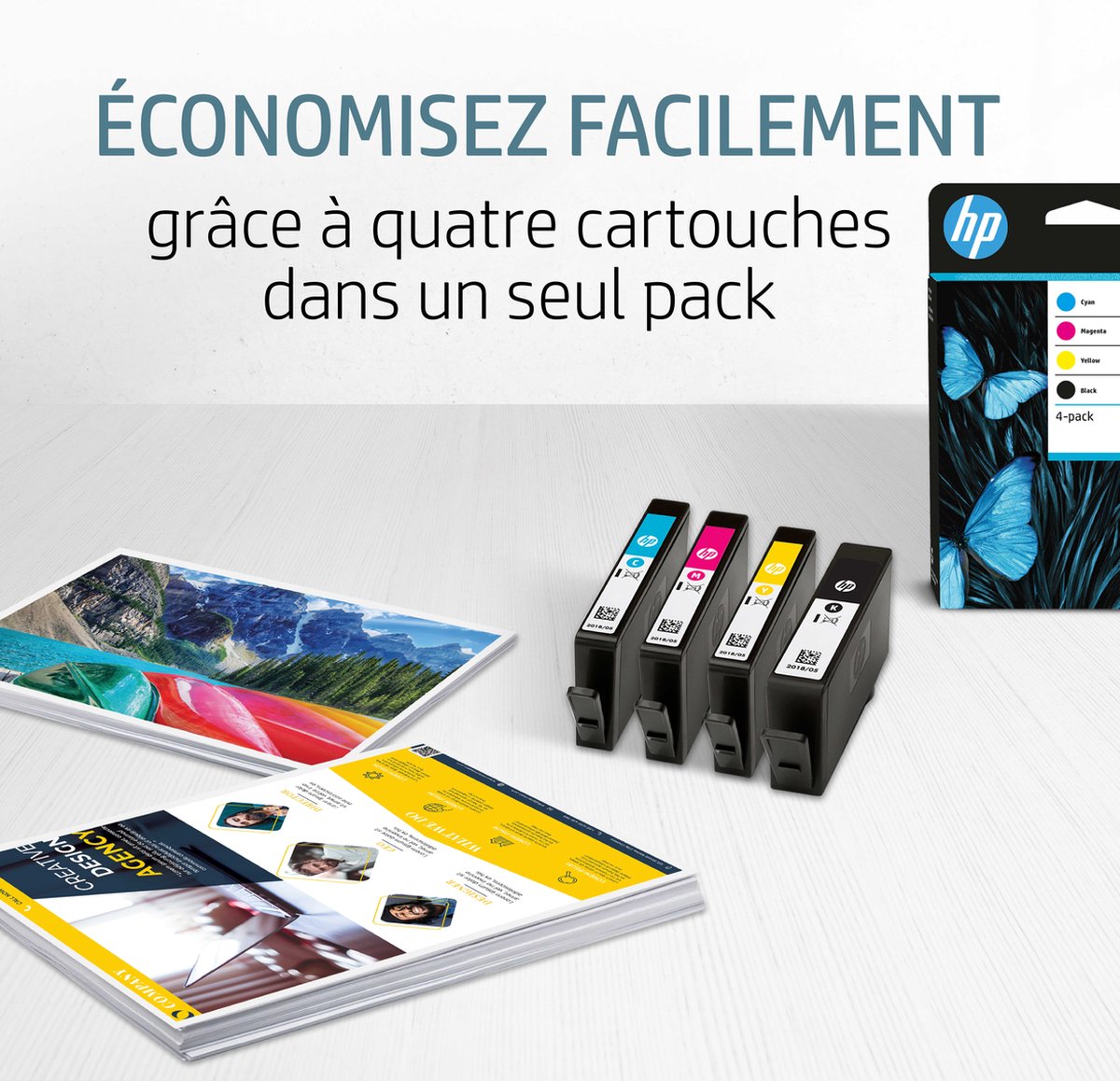 HP - Pack De 4 Cartuchos De Tinta Original 932 Negro Y 933 Cian//amarillo (6ZC71AE) - Magenta