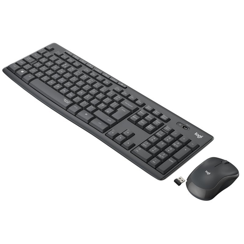 Logitech - Combo De Teclado + Ratón Inalámbricos MK295 Grafito