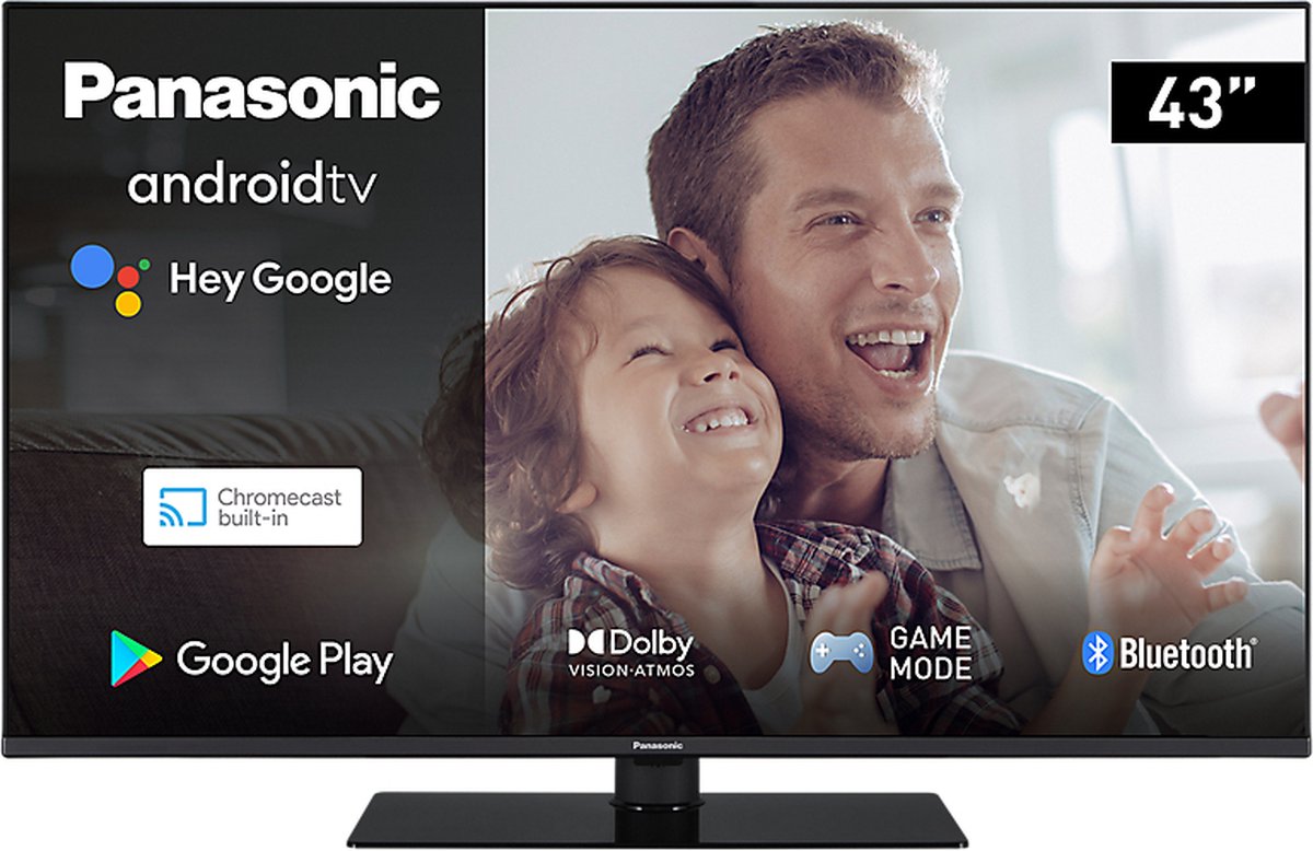 Panasonic - TV LED 108cm (43") TX-43LX650E 4K ULTRA HD, Android TV, HDR10, Dolby Vision, Dolby Atmos, Google Assistant - Negro