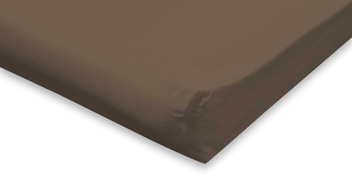 Elegance Topper Hoeslaken Katoen Perkal - Taupe 90x210/220cm