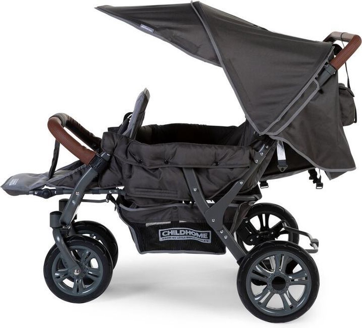 Childhome Drielingbuggy Antraciet - Grijs