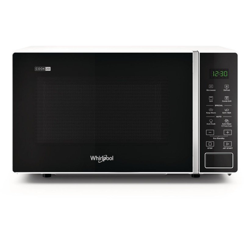 Whirlpool - Microondas MWP 203W Con Capacidad De 20 Litros Y Grill Blanco