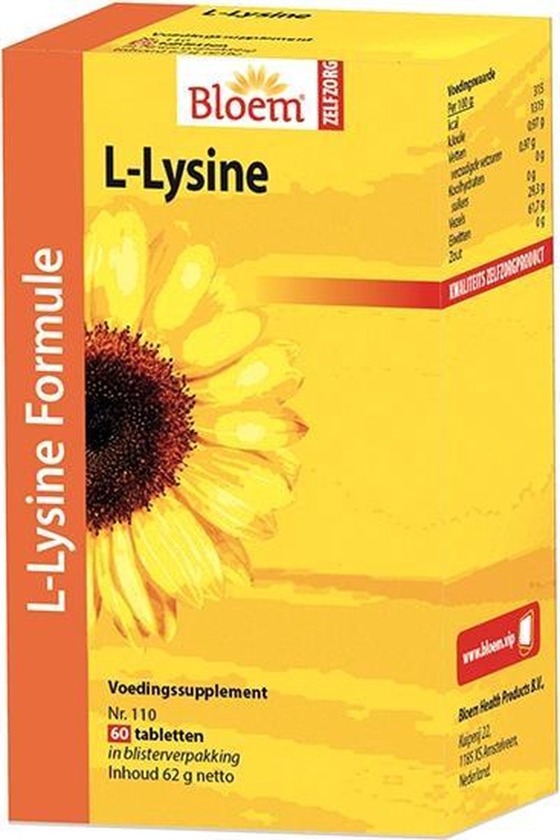 Bloem L-Lysine lipblaasjes 60 Tabletten