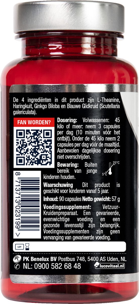 Lucovitaal L-theanine omega 3 90 Overig