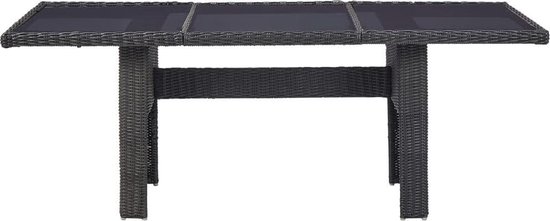 Vidaxl 9-delige Tuinset Poly Rattan - Zwart