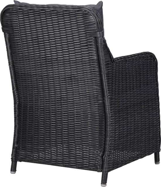 Vidaxl 9-delige Tuinset Poly Rattan - Zwart