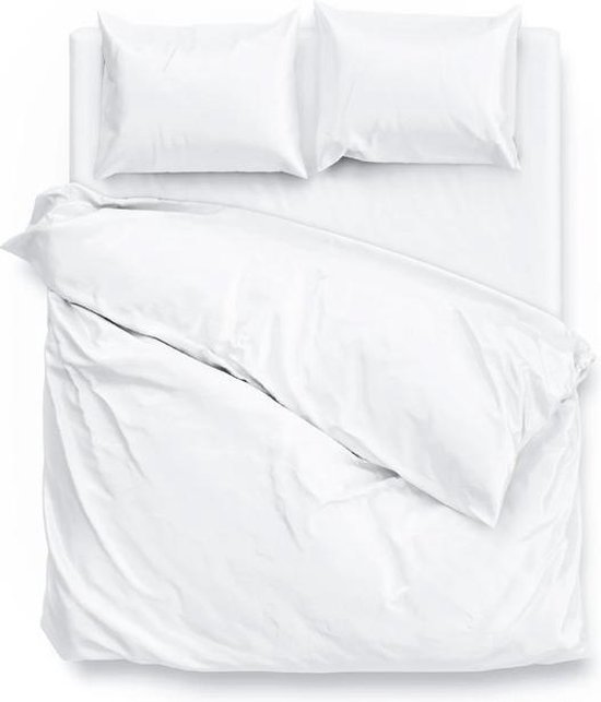 Zo Home Zo!home Satinado Dekbedovertrek - 2-persoons (200x200/220 Cm + 2 Slopen) - Katoen Satijn - White - Wit