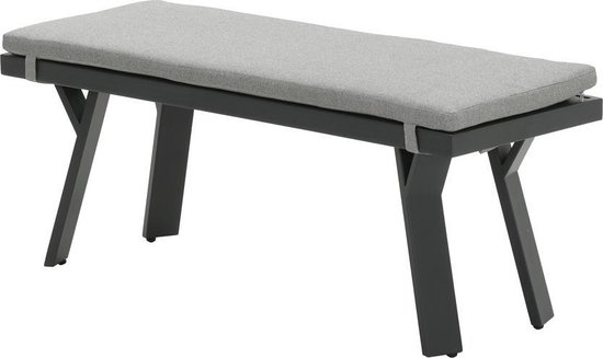 Garden Impressions Senja Sport Tuinbankje 110x40xh45 - Donker - Grijs