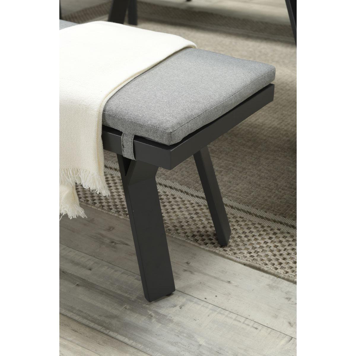 Garden Impressions Senja Sport Tuinbankje 110x40xh45 - Donker - Grijs