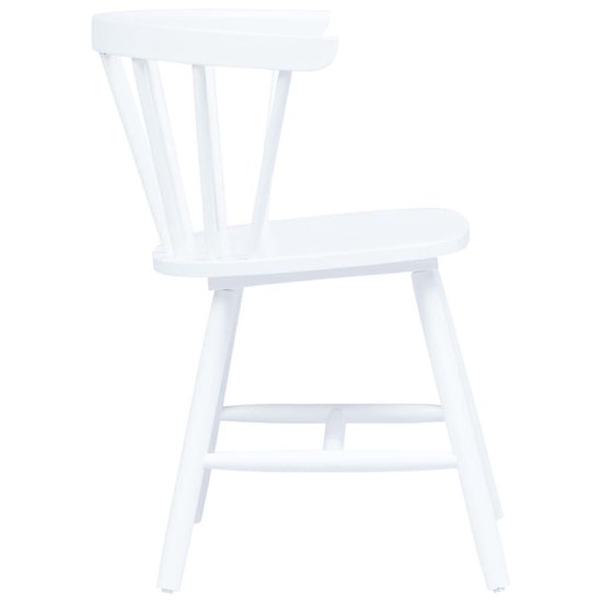 Vidaxl Eetkamerstoelen 6 St Massief Rubberwood - Wit