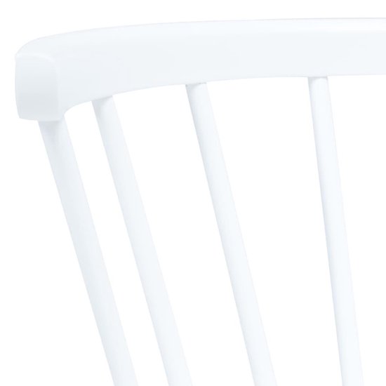 Vidaxl Eetkamerstoelen 6 St Massief Rubberwood - Wit