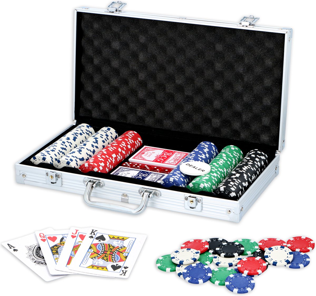 TOM Pokerset In Koffer 300 Fiches Multicolor