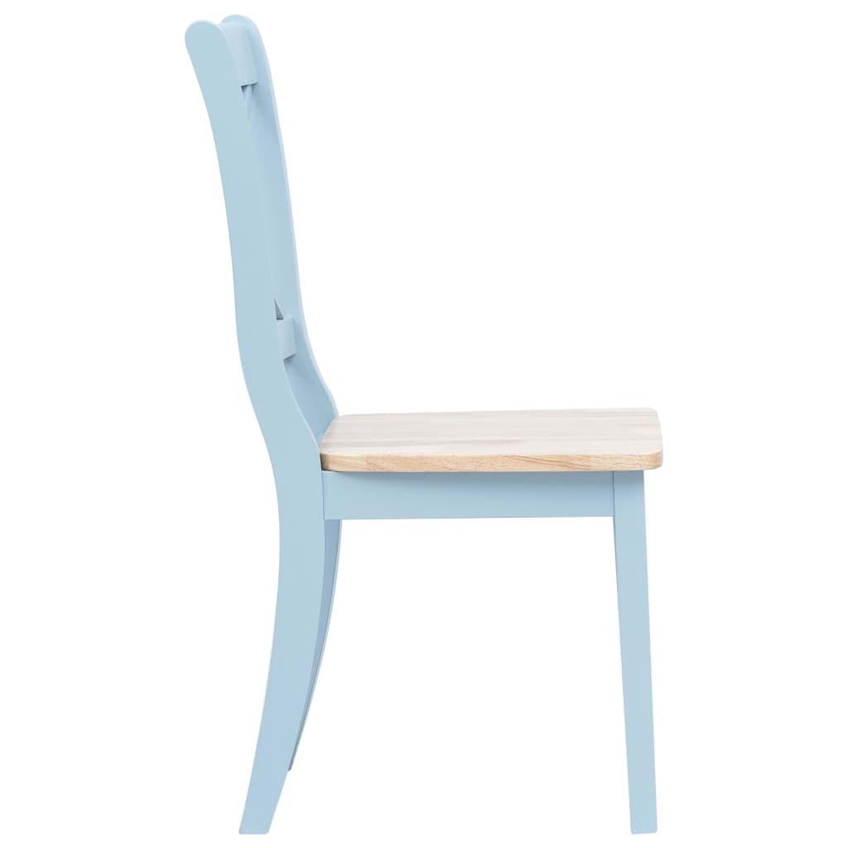 Vidaxl Eetkamerstoelen 6 St Massief Rubberwood Lichthoutkleurig - Grijs