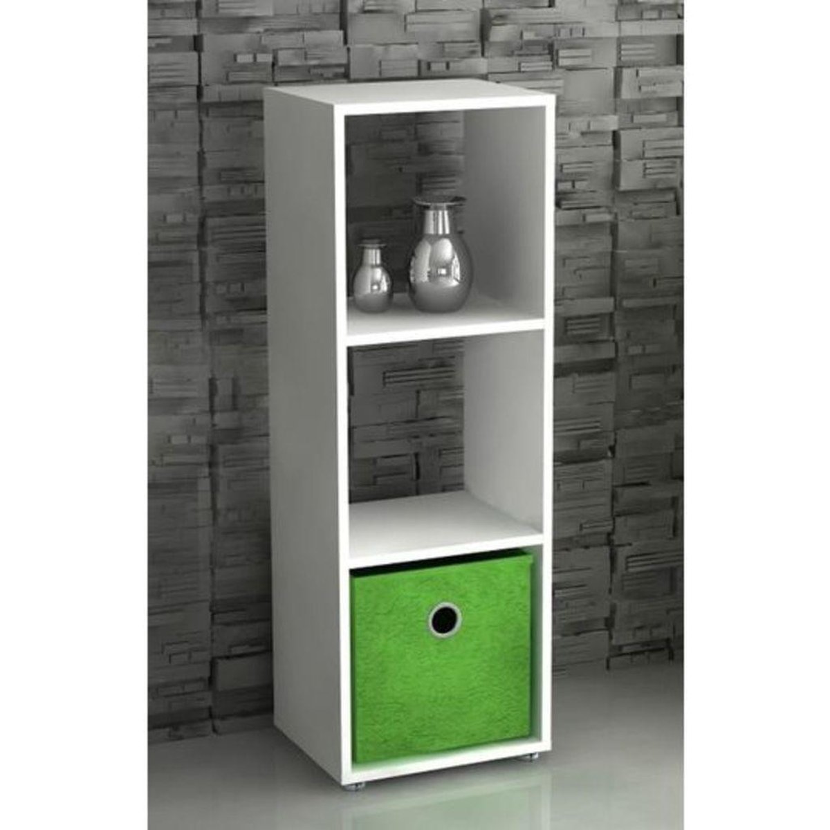 Benas 3 Wandkast 3 Vakken. - Wit